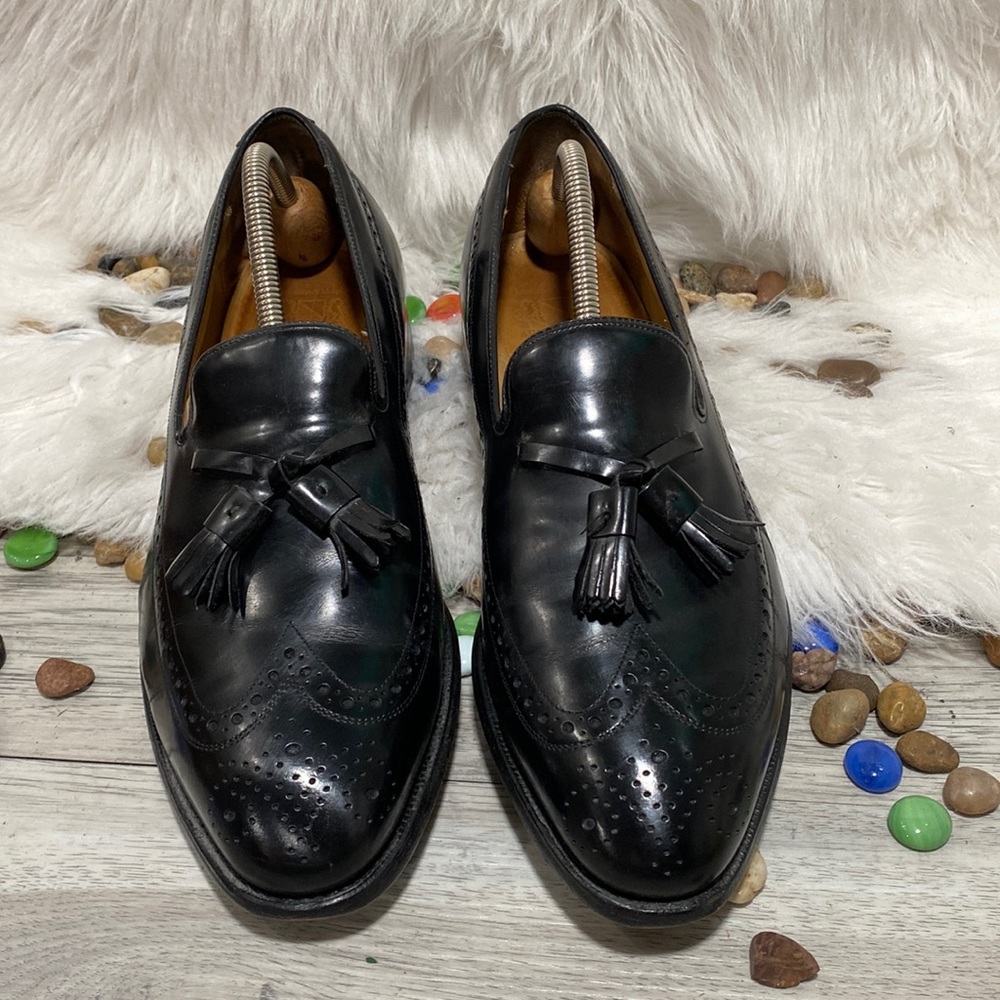 Johnston & Murphy Aristocraft Tassel Wingtip Loafer Leather SZ 10.5 E/ C